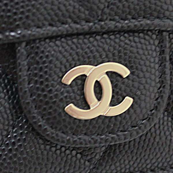 【国内即発】CHANEL 三つ折り財布 ミニ キャビアスキン AP0230